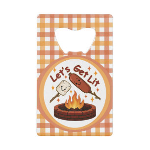 Let’s Get Lit Firepit – Cute Marshmallow & Hot Dog