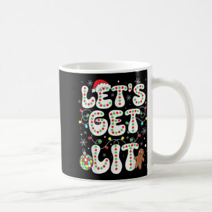 Let S Get Lit Funny Christmas Lights Xmas Pajamas Coffee Mug