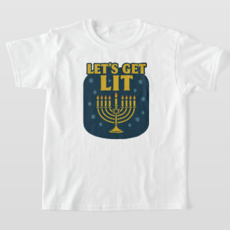 Let’s Get Lit Hanukkah Kids' T-Shirt