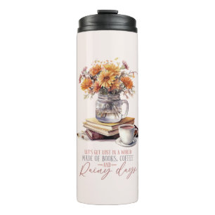 Let’s Get Lost – Books, Coffee & Rain Rustic Thermal Tumbler