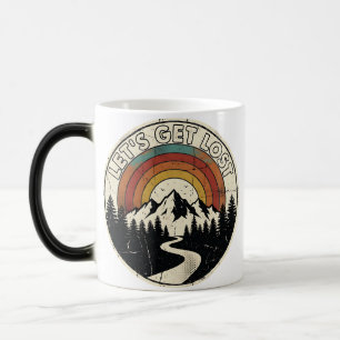 Let’s Get Lost Retro Mountain Adventure Outdoor Magic Mug