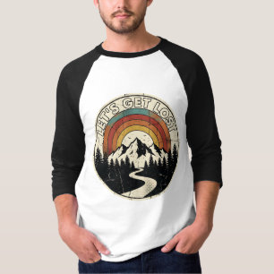 Let’s Get Lost Retro Mountain Adventure Outdoor T-Shirt