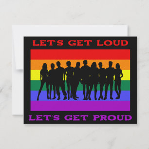 Let’s Get Loud, Let’s Get Proud LGBTQ Pride Card