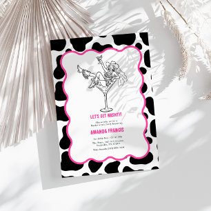 Let’s Get Nashty Cow Print Nashville Bachelorette Invitation