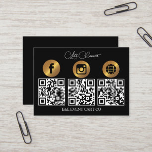 Let’s Get Social Modern QR Code Business Card