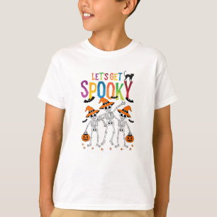 Let’s Get Spooky Funny Skeleton Boys Halloween T-Shirt