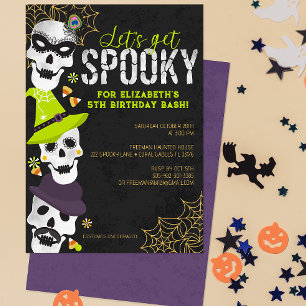 Let’s Get Spooky Halloween Birthday Invitation