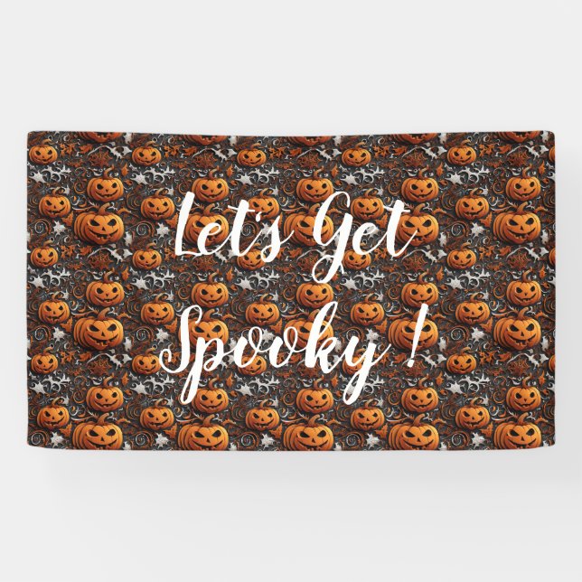 Let’s Get Spooky – Jack-O’-Lantern Halloween Banner (Horizontal)