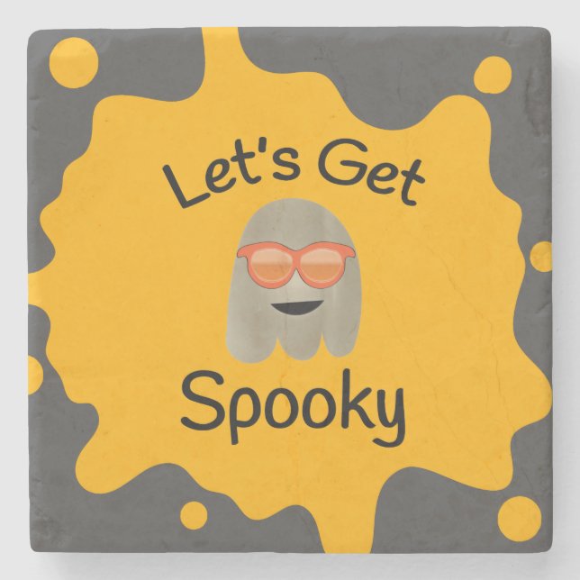 Let’s Get Spooky Stone Coaster (Front)