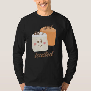 Let S Get Toasted Christmas Xmas Camping Campfire  T-Shirt