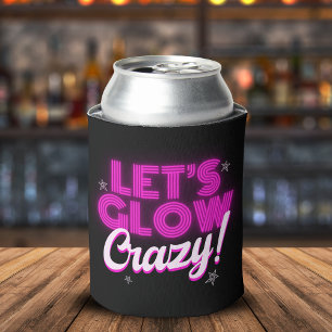 Let’s Glow Crazy Retro 80s – Pink Glow Party Can Cooler