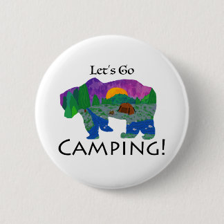 Let’s Go Camping 6 Cm Round Badge