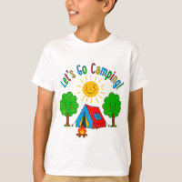Let’s Go Camping Kids Drawing Design