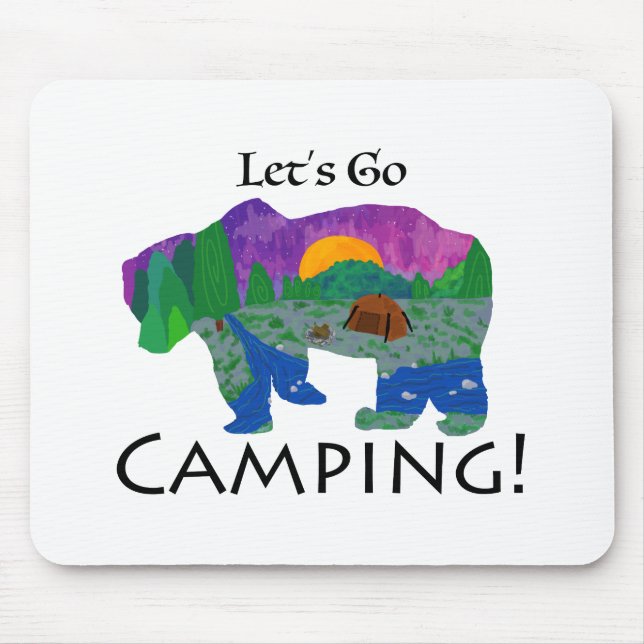 Let’s Go Camping Mouse Pad (Front)