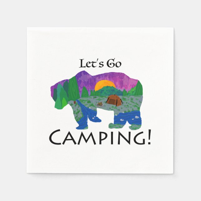 Let’s Go Camping Napkin (Front)