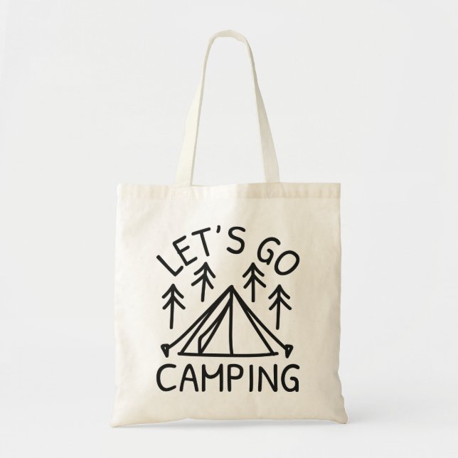 Let’s Go Camping Tote Bag (Front)