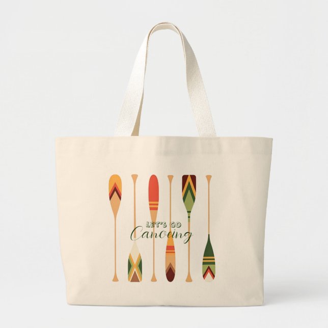 Let’s Go Canoeing  Large Tote Bag (Front)
