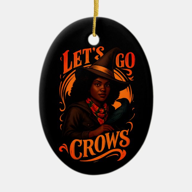 Let’s Go Crows-Witch One Ceramic Tree Decoration (Front)