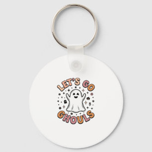 Let’s Go Ghouls Cute Halloween Ghost Key Ring