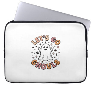 Let’s Go Ghouls Cute Halloween Ghost  Laptop Sleeve