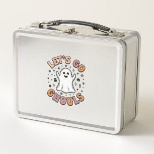 Let’s Go Ghouls Cute Halloween Ghost  Metal Lunch Box