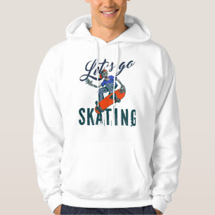 Let’s Go Skating – Vintage Skateboard Street Art Hoodie