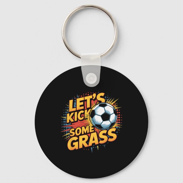 Let`s Kick Some Gr Soccer Mum  Key Ring (Front)