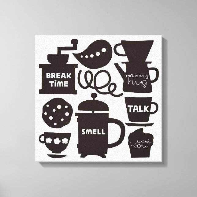 LET’S MEET FOR COFFEE Canvas Print (Front)