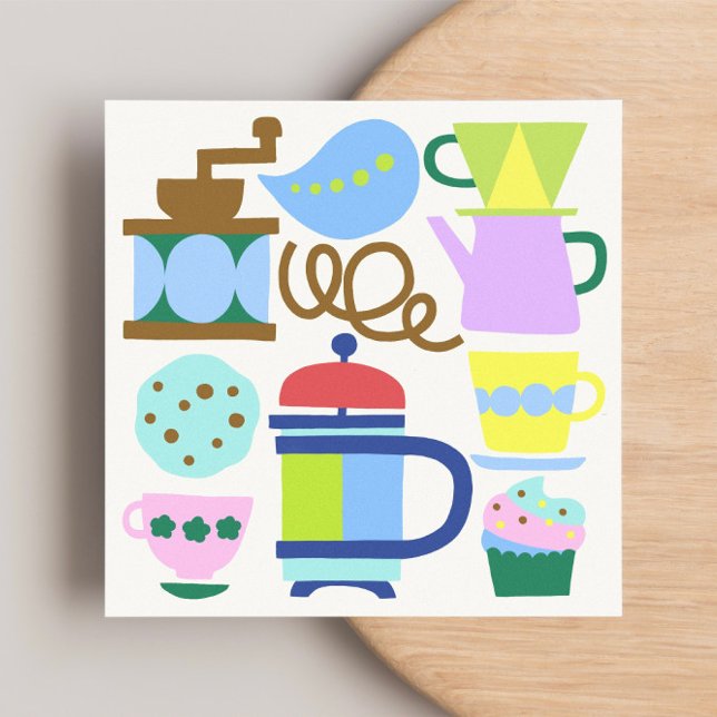 LET’S MEET FOR COFFEE Flat Note Card (Creator Uploaded)