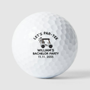 Let’s Par-Tee Bachelor Party Favor Custom Name Golf Balls