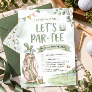 Let’s Par-Tee Birthday Golf Theme Party Sports Invitation