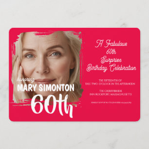 Let’s Party! A Fabulous 60th Surprise Celebration Invitation