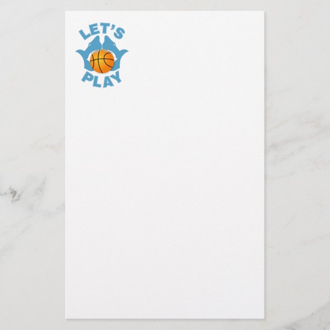 Let’s play basketball stationery (Front)