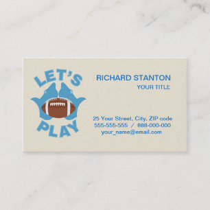 Let’s play football business card