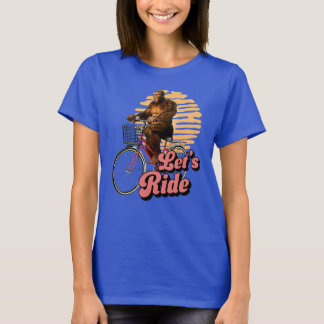 Let’s Ride Bigfoot Bicycle Retro Cycling Humour T-Shirt