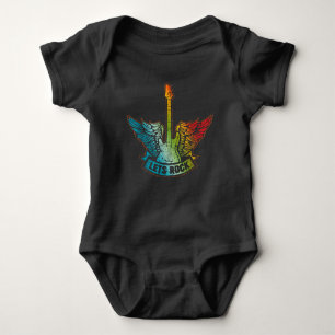 Let’s Rock Legend Rock And Roll Music Guitar Baby Bodysuit