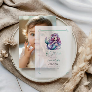 Let’s Shell-ebrate! Mermaid Birthday Party Vellum Invitations