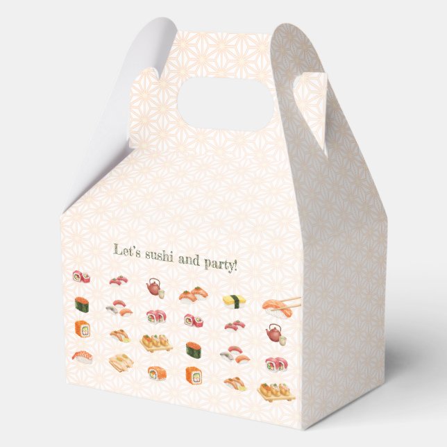 Let’s sushi and party!  favour box (Front)