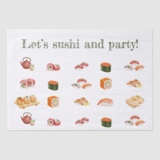 Let’s sushi and party! tissue paper