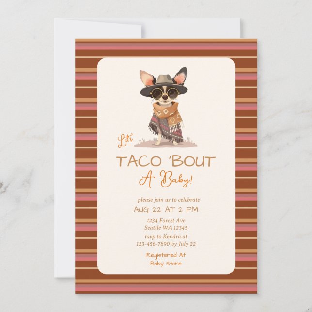 Let’s Taco Bout A Baby Shower Invitation (Front)