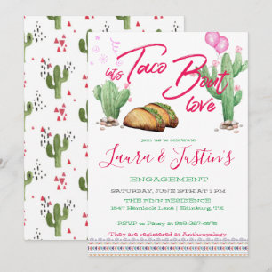 Let’s Taco ‘Bout Love Engagement Party Invitation