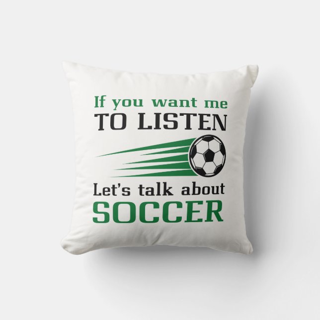 Let’s Talk About Soccer Cushion (Front)