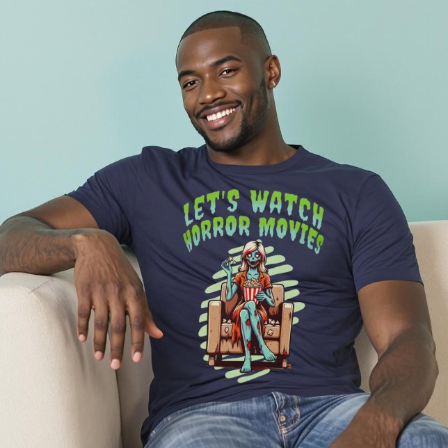 Let’s Watch Horror Movies Graphic Zombie Halloween T-Shirt (Let’s Watch Horror Movies Graphic Zombie Halloween T-Shirt.)