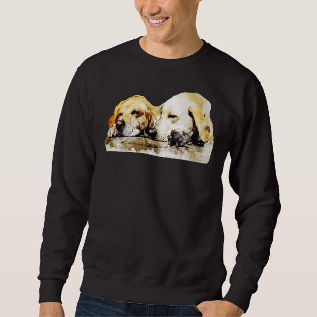 Let Sleeping Dogs Lie Especially Yellow Labs Sweatshirt (Front)