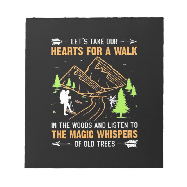Let Take Our Hearts For A Walk Notepad (Front)
