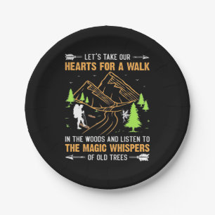 Let Take Our Hearts For A Walk Paper Plate
