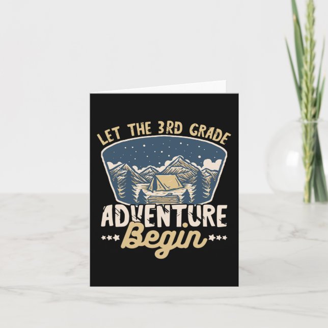 Let The 3rd Grade Adventure Begin Teacher Back to  Card (Front)