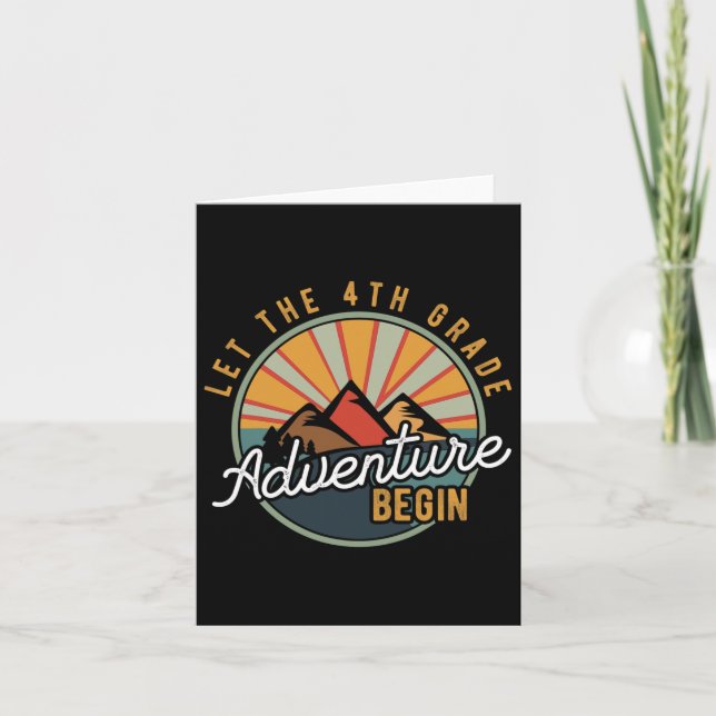 Let The 4th Grade Adventure Begin Fourth Grade Tea Card (Front)