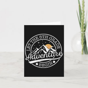 Let The 5th Grade Adventure Begin Retro First Day  Card