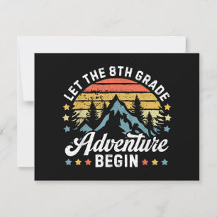 Let the 8th Grade Adventure Begin Back To School T Thank You Card